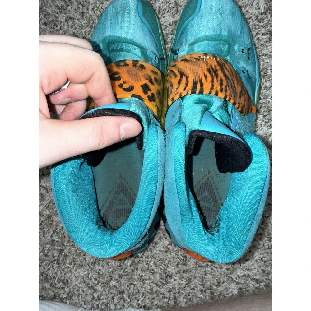 Nike Kyrie 6‎ Oracle Aqua Blue Animal Orange BQ4630-300 Size 12